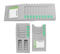 VILLCASE Porte Carte Plastique 2pcs 10 Pochettes, Structure Renforcée en Pp 18,5x14,5x9,5cm pour Gestion Simplifiée des Présences en Entrepôt ou Bureau