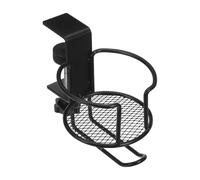 VILLCASE Porte-gobelet de Bureau à Clip Crochet Casque, Fer Noir | Fixation sous Table, Support Stable pour Boissons, Anti-déversement, Usage Maison et École