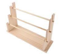 VILLCASE Porte-Ruban en Bois à 3 Niveaux pour Loisirs Créatifs, Rangement Multi-Couches pour Washi Tapes et Bobines, Organiseur Élégant pour Boutique de Fleuriste