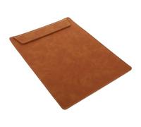 VILLCASE Presse-papiers de Bureau A4 en Cuir Marron, Pince Documents | Support D'écriture Portable, Léger et Facile à Transporter, pour Papiers et Menu, Usage Bureau et Logistique