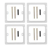 VILLCASE Rallonge de Boîte Électrique Blanche 86-type en Abs, 4 Pièces, Résistance au Feu, Compatible Universellement pour Plaques D'interrupteurs et Prises Murales, pour Rénovations