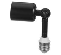 VILLCASE Rallonge Douille E27 en Céramique pour Ventilateur, Accessoire Ventilateur Lumière Plafond Noir, Compatible Camping et Intérieur Moderne