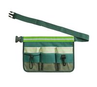 VILLCASE Sacoche à Outils de Jardinage pour Garder Les Outils Organisés et Ceinture Réglable en Tissu Oxford Vert Clair avec Bandes Réfléchissantes, Multiples Poches