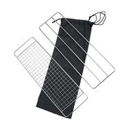 VILLCASE Set de 3 Grilles en Acier Inoxydable pour Barbecue Extérieur Distribution Uniforme Chaleur et Design à Bordure, Accessoires pour Ailes et Cous de Poulet