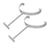 VILLCASE Support de Mât de Toit Réglable en Fer Argenté, 2pcs, pour Système de Protection, Compatible Toitures en Tuiles, Usage Professionnel et Commercial