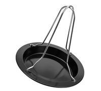 VILLCASE Support pour Rôtir la Dinde en Acier Inoxydable Noir | Cadre Stable, Nettoyage Facile, Cuisson Uniforme, pour Camping Extérieur et Fêtes Autour du Feu