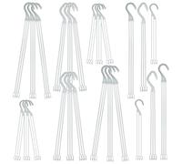 VILLCASE Supports Suspendus pour Pots en Plastique Blanc Crochet de Charge D'usine, 30pcs pour Balcon ou Cour Intérieure, Accessoires Jardin à Haute Capacité de Charge