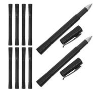 VILLCASE Surligneur à Double Pointe Fine et Stylo Noir, 10 Pièces | Double Extrémité, Plastique et Acier Inoxydable, pour Étudier et Tenir un Journal