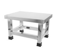 VILLCASE Tabouret Multifonction en Acier Inoxydable 201 Compact 31X24X20 CM Robuste Pieds Antidérapants pour Laboratoire et Aides la Mobilité