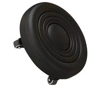 VILLCASE Tabouret Roulant Pivotant Noir en PU et Acier Inoxydable, Marchepied de Lit Sécurisé pour Chambre et Salon, Design Compact et Mobile