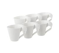 Villeroy & Boch 10-2525-1300 Tasse de café, Porcelaine, Blanc , 32 x 21,5 x 9,5 cm, 6 unités