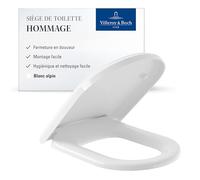 Villeroy & Boch 8809s1r1, Abattant de WC Hommage 8809s1, Blanc Alpin