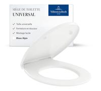 Siège de WC universel Villeroy & Boch - Abattant blanc avec système de fermeture en douceur