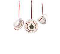 Villeroy & Boch Suspension sapin de Noël Toy's Delight Petite Coupe de l'Année 2019 lot de 3 Blanc
