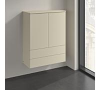 Villeroy & Boch Antao haut de table K47000HJ 2 portes, 814 x 1039 x 356 mm, façade sans structure, laque mate gris soie / laque mate gris soie
