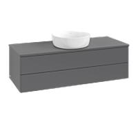 Villeroy & Boch V&B Meuble sous-lavabo sans structure de façade, avec éclairage Antao 120x36x50cm, H I P, WBP Lac, Anthrac. m Lac Quantité:1