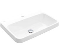 Vasque à encastrer Villeroy & Boch Architectura 5A6761R1 600 x 450 x 170 mm, Céramique Alpine White CeramicPlus, sans trop-plein, dessous non émaillé