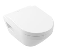 Villeroy & Boch Architectura Pack combiné WC suspendu M - 37x53x35cm - évacuation profonde Twistflush - avec abattant à fermeture douce et déclipsable - blanc 5684cl01