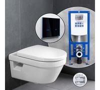 Villeroy & Boch Architectura Pack complet Cuvette suspendue et bâti-support neeos,, 5684HR01+16746BM#SET,