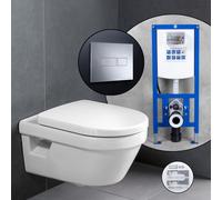 Villeroy & Boch Architectura Pack complet Cuvette suspendue et bâti-support neeos,, 5684HRR1+16601CR#SET,