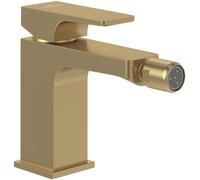 Villeroy & Boch Architectura Square Robinet de bidet à levier unique avec tirette et cartouche en céramique, mitigeur de bidet économe en eau, hauteur du bec 100 mm, carré, or brossé