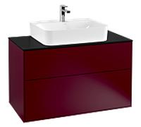 Villeroy & Boch V&B Meuble sous lavabo Éclairage mural Finion 100x60,3x50,1 cm, plaque d'abattant bleue m, Peo m Quantité:1
