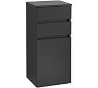 Villeroy & Boch Armoire latérale Legato B72801PD 40x87x35cm, articulée à droite, Black Matt Lacquer