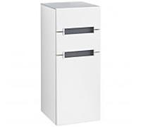 Villeroy & Boch armoire latérale Subway 2.0 A7121RMS 35,4x85,7x37cm, gauche, poignée chromé , gris argenté, blanc matt