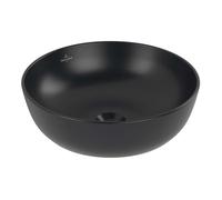 Villeroy & Boch Artis - Vasque à poser, diamètre 43 cm, sans trop-plein, sans trou pour robinetterie, CeramicPlus, Pure Black 417943R7