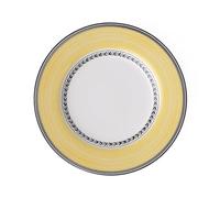 Villeroy & Boch Audun Fleur Assiette plate, 27 cm, Porcelaine Premium, Blanc/Gris/Jaune