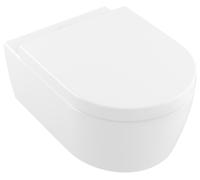 Villeroy & Boch Avento Combi-Pack, WC suspendu à à fond creux avec siège de WC, DirectFlush, suspendu, sortie horizontale, 370x530x315mm, 5656HRR1, Couleur: Céramique blanche Plus