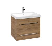 Avento Villeroy und Boch vasque A89000RH 63x51,4x45,2cm, 2 tiroirs, suspendu, chêne Kansas