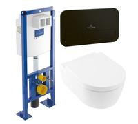 Villeroy & Boch Avento & ViConnect FR Pack complet WC suspendu, fond creux, 5656HRR1+92246500+922490AN,