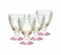Villeroy & Boch Boston Pearl - Lot de 4 verres à vin rouge scintillants - Passent au lave-vaisselle - Verre coloré - Verre exceptionnel - Verre en cristal