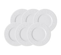 Villeroy & Boch Cellini Lot de 6 petites assiettes à pain Blanc classique avec relief antique en porcelaine de qualité supérieure Ø 18 cm