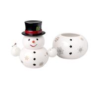 Villeroy & Boch - Christmas Toy's Memory Boîte à Biscuits Bonhomme de Neige Blanc, Article de Noël, Décoration, Déco Interieur Maison, Boîte à Cookies, Porcelaine Haut de Gamme