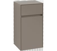 Villeroy & Boch Collaro Armoires latérales 1 porte, charnières à droite, 1 tiroir, 404x748x349mm, C03201VM, Couleur: Front/carcasse : taupe, poignée : Taupe