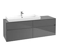 Villeroy & Boch Collaro Meuble sous-lavabo, 4 tiroirs, lavabo à gauche, montage mural, 1600x548x500mm, C02900FP