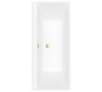 Villeroy & Boch Collaro Duo Baignoires rectangulaires, à encastrer, vidage et trop-plein doré, 1700x750x470mm, UBA170COR2JV-RW, Couleur: Blanc de pierre