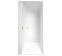 Villeroy & Boch Collaro Duo Baignoires rectangulaires, à encastrer, vidage et trop-plein doré, 1900x900x470mm, UBA199COR2JV-01, Couleur: Blanc alpin