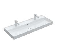 Villeroy & Boch Collaro - Meuble lavabo 120x47 cm, avec trop-plein, 2 trous de robinetterie, CeramicPlus, blanc alpin 4A33C4R1