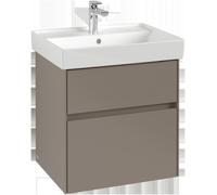 Villeroy & Boch Collaro Meuble sous-lavabo, 2 tiroirs, lavabo au centre, 554x546x444mm, C00800AF