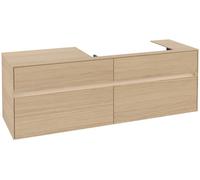 Villeroy & Boch Collaro Meuble sous-lavabo, 4 tiroirs, lavabo à droite, avec éclairage, 1600x548x500mm, C027B0VJ