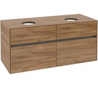 Villeroy & Boch Collaro Meuble sous-lavabo, 4 tiroirs, pour 2 lavabos, montage mural, 1200x548x500mm, C04400RH
