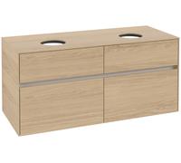 Villeroy & Boch Collaro Meuble sous-lavabo, 4 tiroirs, pour 2 lavabos, montage mural, 1200x548x500mm, C04400VJ