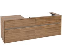 Villeroy & Boch Collaro Meuble sous-lavabo, lavabo à droite, 4 tiroirs, suspendu, avec éclairage, 1600x548x500mm, C030B0RH