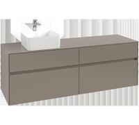 Villeroy & Boch Collaro Meuble sous-lavabo, montage mural, 4 tiroirs, lavabo à gauche, 1600x548x500mm, C05000VQ