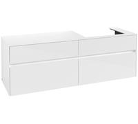 Villeroy & Boch – Meuble sous-lavabo mural Collaro C02300DH, 4 tiroirs SoftClose, lavabo à droite