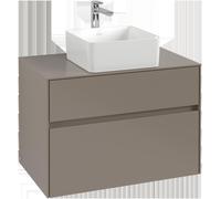 Villeroy & Boch Collaro Meuble sous-lavabo, suspendu, 2 tiroirs, lavabo au centre, 800x548x500mm, C03700AH