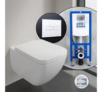 Villeroy & Boch Collaro Pack complet cuvette suspendue et bâti-support neeos,, 4626HSR1+16601WH#SET,
